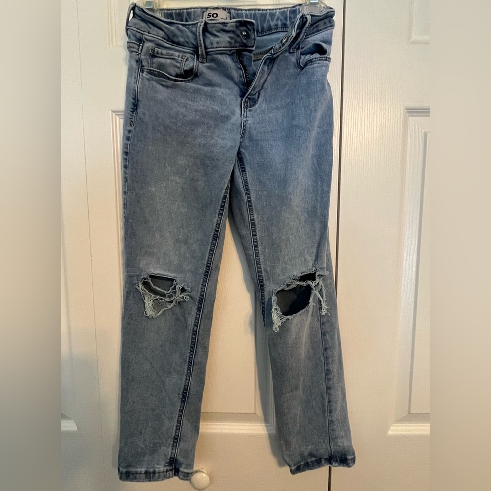 SO kids Light Blue Distressed Boyfriend Jeans